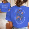 Consider How The Wildflowers Grow Print T Shirt For Unisex Unisex Short Sleeve Retro Christian Fun Shirt Crew Neck Bible Verses Tops