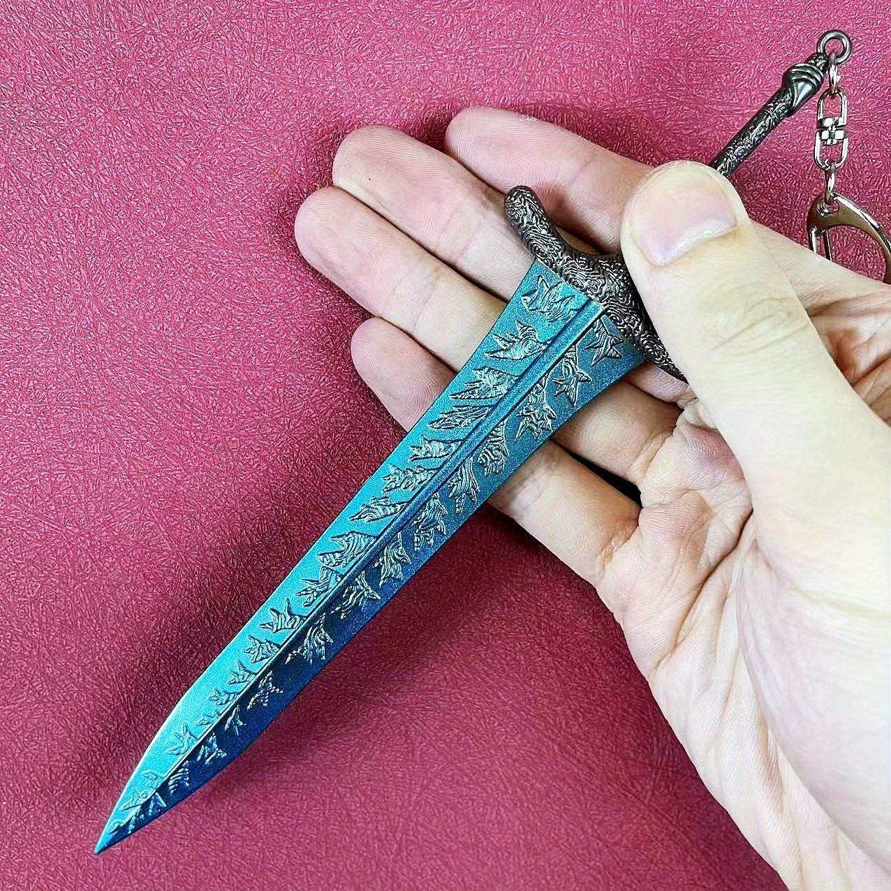 21/30см Элден Катана Металлический Лунный Ледяной Большой Меч Меч Ранни Аниме Стальной Ниндзя Нож Самурайский Сабля Реальный Размер Японская Катана Игрушка