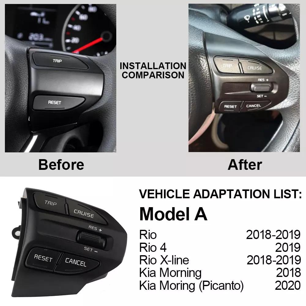 Ruili14 For KIA K2 RIO 2017- Multifunction Steering Wheel Button Buttons Bluetooth Phone Cruise Control Volume
