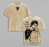 Yami Sukehiro Graphic T-shirt Anime Black Clover Vintage Washed Oversized T Shirt Men Women Clothing Polyester Short Sleeve Tees