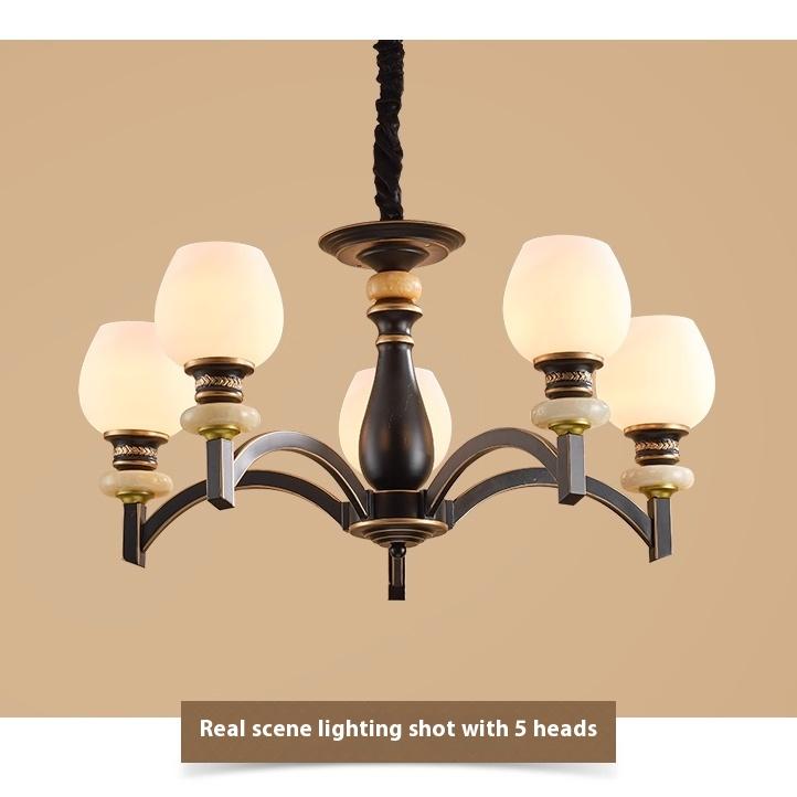Modern and Simple Chandelier, Ceramic Dining Room Light Study and Bedroom Lamp