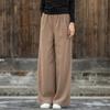 Women's Spring/Summer Linen Wide-Leg Pants Versatile Artistic Casual Trousers