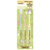 Skater Toothbrush, for Preschoolers, Ages 3-5, Medium Bristles, Set of 3, My Neighbor Totoro Plant Design, TB5T