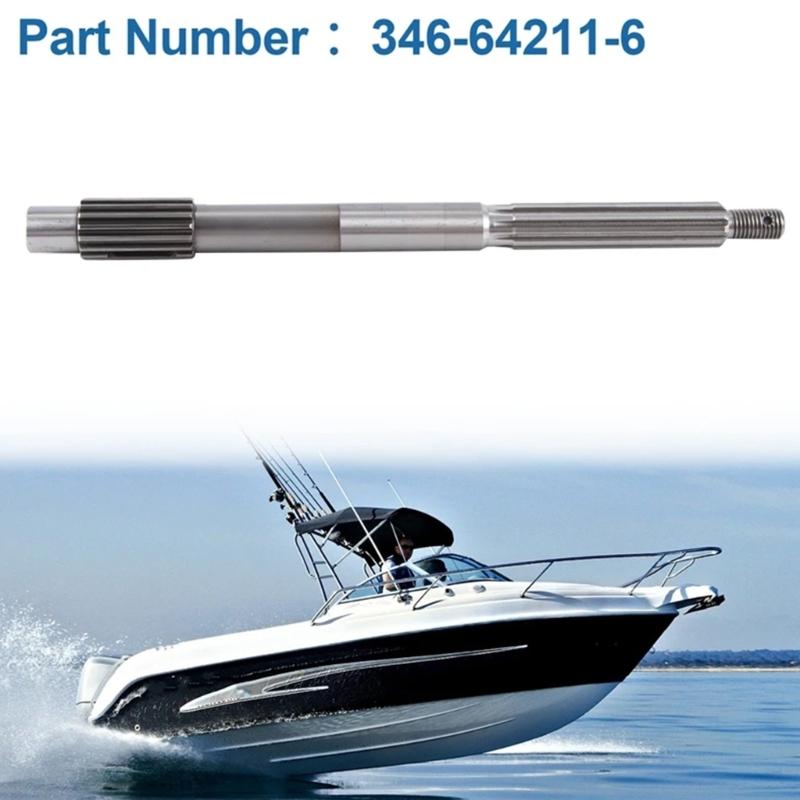 Watercrafts Vessels Outboard Propeller Shaft Alloy Steel Replacement 346-64211-6 for 25HP 30HP Series 2/4 Strokes Engine