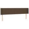 VidaXL Tête de lit avec oreilles Marron Foncé 163x16x78-88 cm Tissu3119015