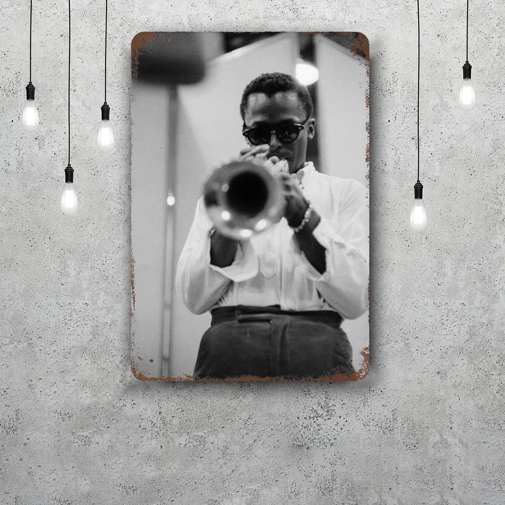 Miles Davis Vintage Metal Tin Signs Posters Decor Retro Metal Plaque Wall Art Decor for Garage Bar