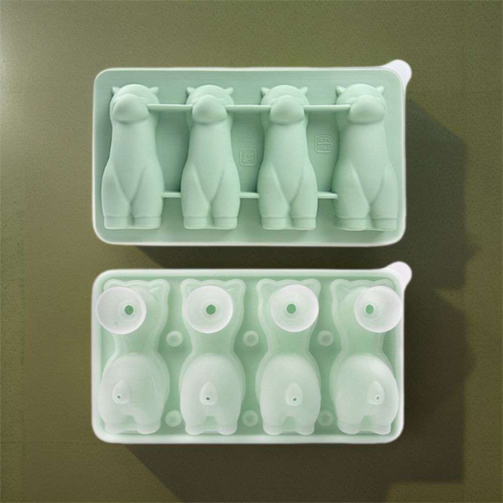 

DIY Ice Cube Tray Silicone Ice Cream Mold Homemade Ice Box Kitchen Gadgets сірий