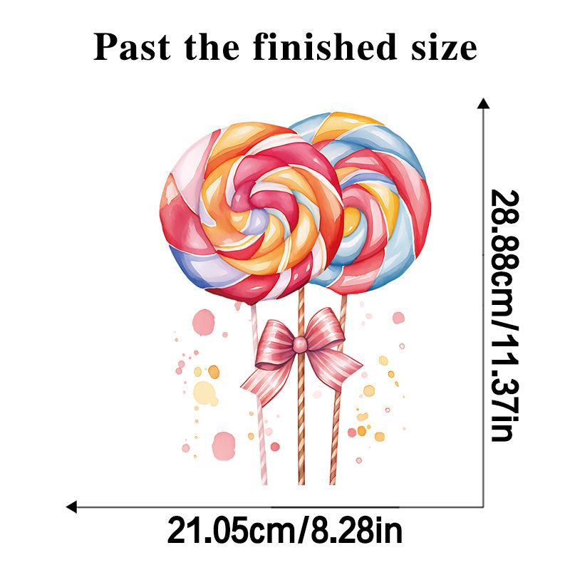 Adesivi Murali Colorati a Forma di Lecca-Lecca per Cameretta dei Bambini Decorazione Coperchio WC Decalcomanie Autoadesive per Bagno