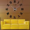 Large acrylic three-dimensional Roman digital wall clock living room bedroom wall clock