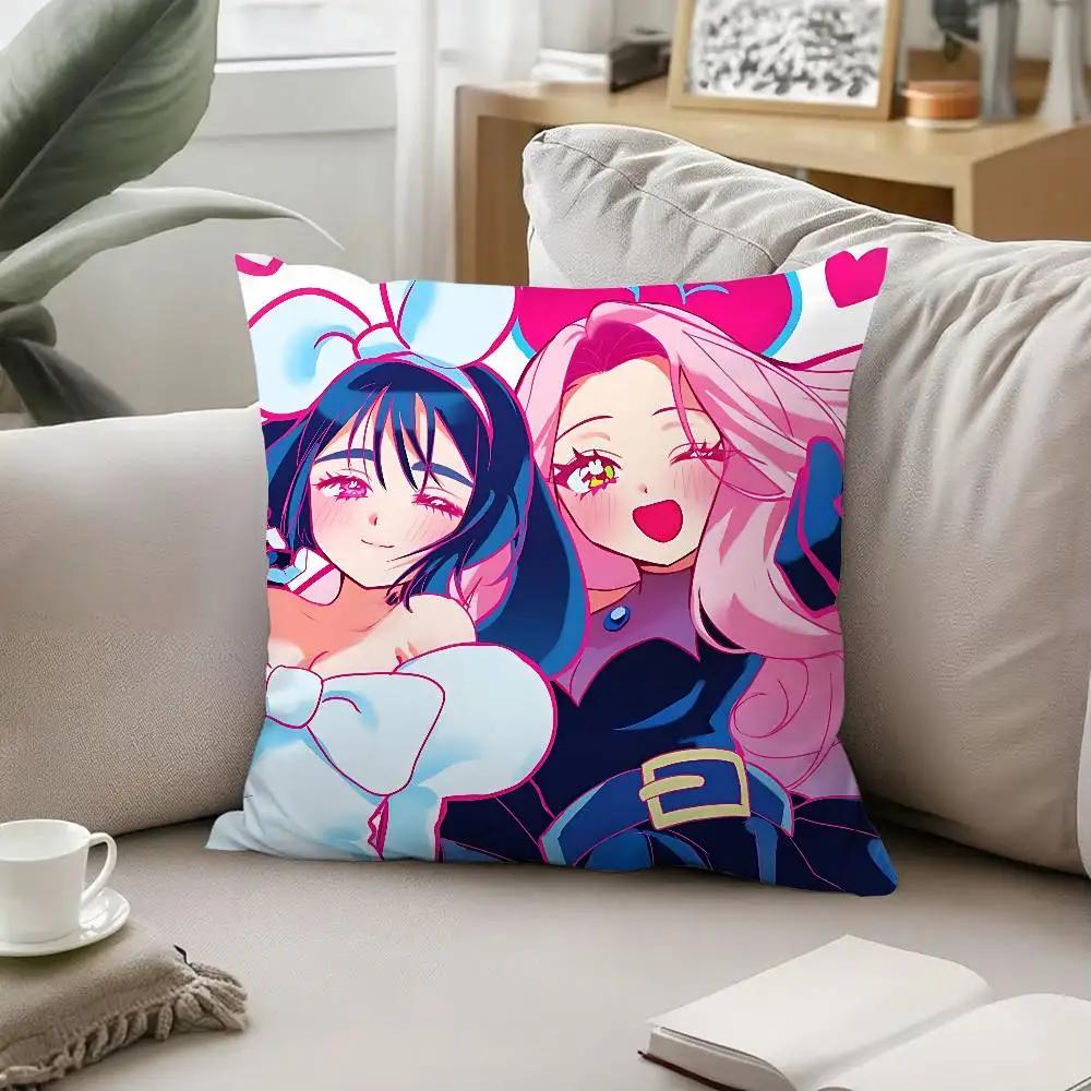 Cute Love Mizi And Sua Pillow Case Cushion Cover Soft Cute Throw Pillow Case For Car Sofa Pillowcase Polyester With Zipper