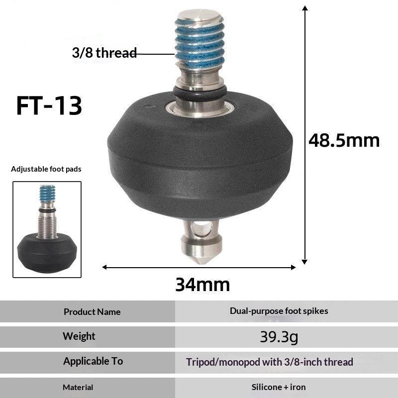 Universal Tripod Feet Pad With 3/8" Screw For Camera Tripod Adapter Photography Accessories