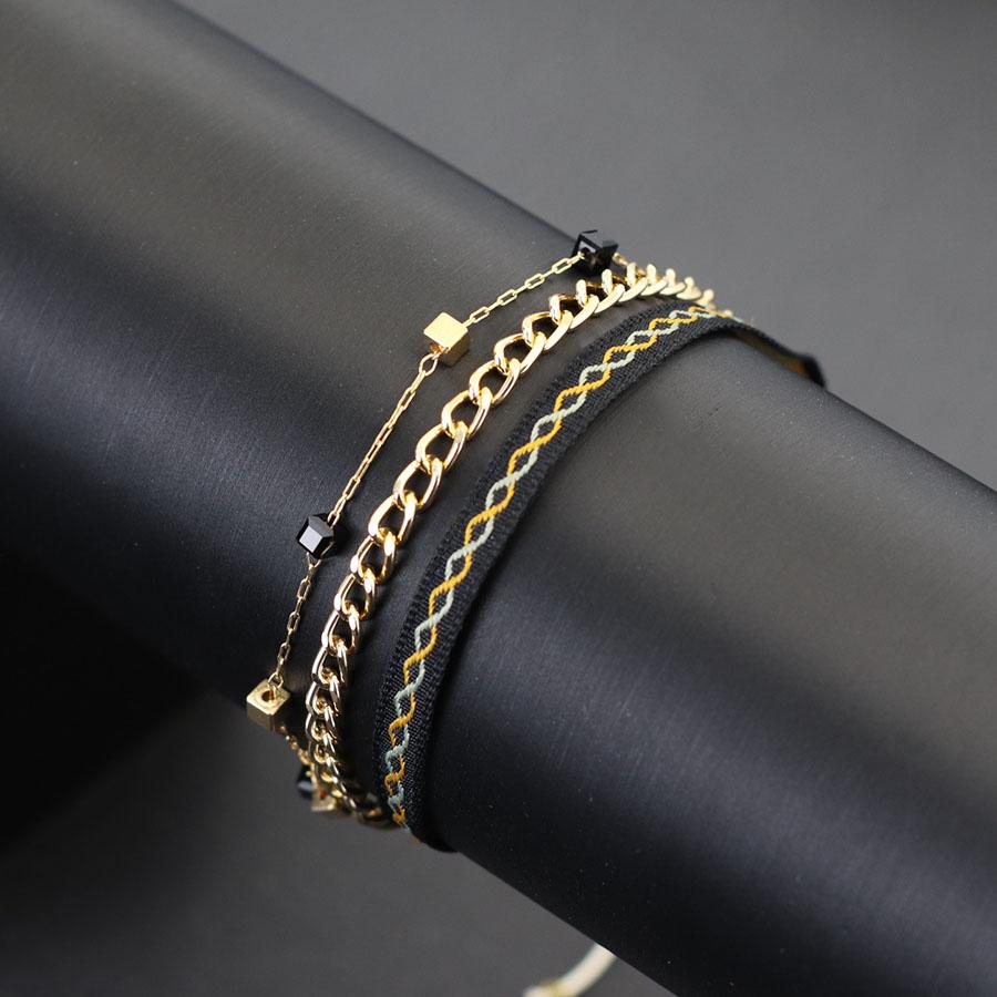 

New Novel Bohamian String Bracelet For Women Handmade Adjustable Ethnic Braslet Beach Casual Accessories Chain Link Braclet чёрный