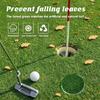 Artificial Grass Golf Putting Cup Cover Set for Daily Use, Round Cup Insert with Removable Cap and 3-Hole Bottom Frame