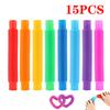 5/60Pcs Telescopic Tubes Fidget Toys Stress Relief Stretching Pop Tubes Sensory Toys For Kids Adults Decompression Toys Gifts