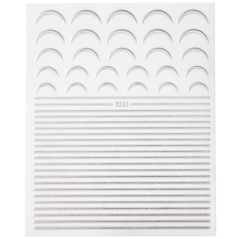 12Pcs/1pcs Nail Lines Strip Stickers Gold/Silver Metal CurveStrip Tape Decals Self-Adhesive Slider DIY Manicure Nail Art Sticker