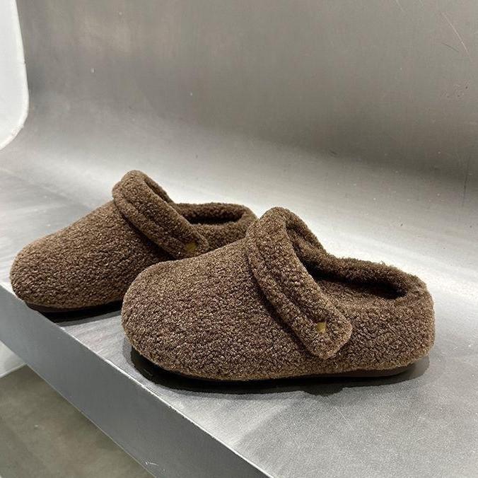 Lammwolle Boken Schuhe Damen Winter 2025 neu zwei Tragevarianten Outdoor Casual Füße warm kleine flauschige Hausschuhe Damen