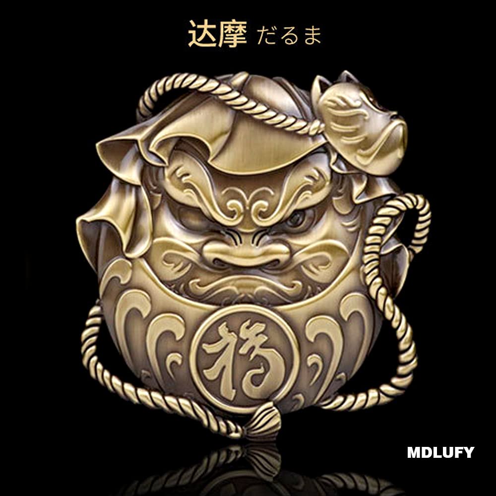 MDLUFY Car Emblem 3D Daruma Car Label Metal Car Sticker JDM Modified Vehicle Sign