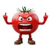 Angry Fruit Figurine Flipping The Bird Fruit Series Resin Ornament Stress Relief Middle Finger Fruit Statue for Office Desk Decoration