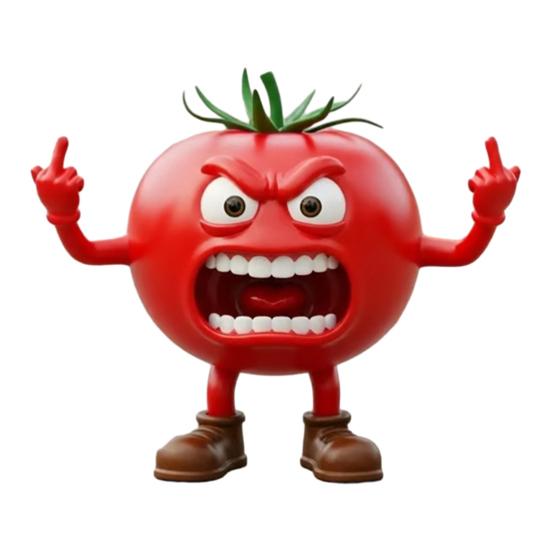 Angry Fruit Figurine Flipping The Bird Fruit Series Resin Ornament Stress Relief Middle Finger Fruit Statue for Office Desk Decoration