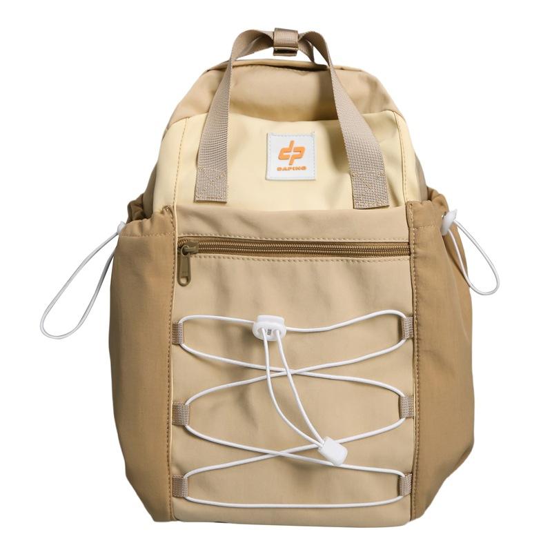 

Outdoor Sports Backpack Lightweight Student Large Capacity Schoolbag Color Block Women s Travel Backpack хаки