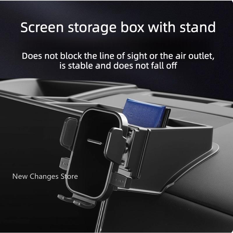 For BYD Ti 7 Titanium 7 2025 2026 Car Navigation Holder Screen Fixed Storage Box Interior Modification Upgrade Parts