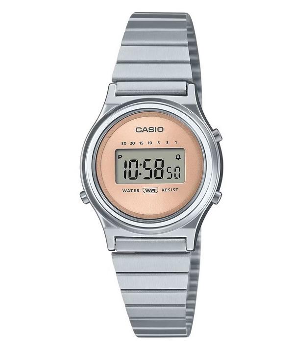 

Винтажные цифровые кварцевые женские часы Casio из нержавеющей стали с розовым золотом и циферблатом LA700WE-4A