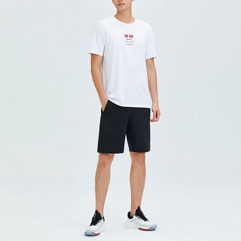 Anta Comprehensive Training Series Letter Print Breathable Sports Short Sleeve T-Shirt Men Tops Pure-White 152337110-1