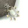 Natural Grey Moonstone Gemstone 925 Sterling Silver Jewelry  Pendant 1.67" AJP-89