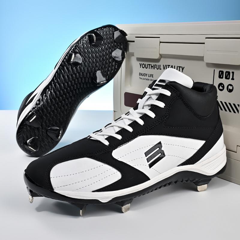 Men's Professional Baseball Shoes in Plus Size 38-47, Softball Shoes, Anti Slip Outdoor Nail Shoes, Men's Training Shoes