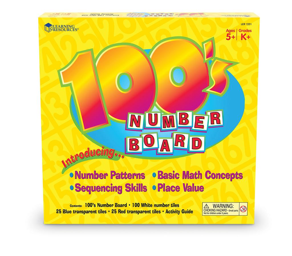 Learning Resources Hundreds Number Board 100 Math Board LER 1331