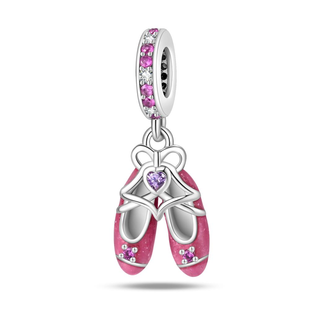 925 Silver Charms Beads Sneakers Ice Roller Skates Pointe Shoes Charm for Bracelet Pendant Woman Girl Jewelry
