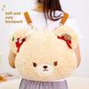 Cute Large Capacity Plush Bear Backpack With Soft Cotton Filling For Girls And Teens