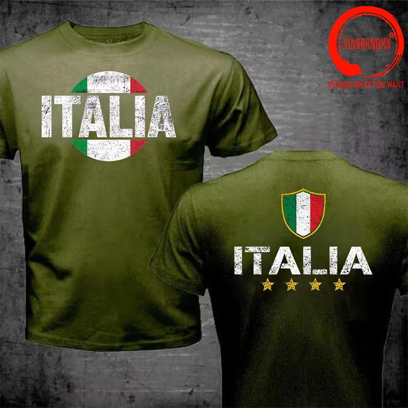 Vintage Distressed Italy Italia Italian Flag Tshirt Short Sleeve Tee Shirt 100cotton T Shirt Unisex Stylish Fashion Casual Tshirt