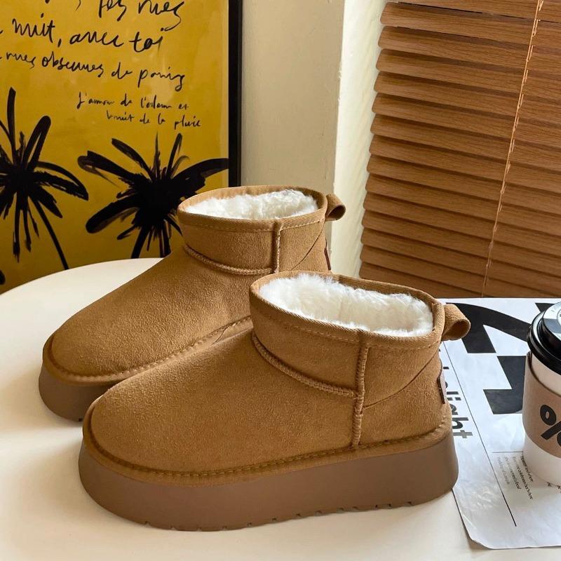 Thick-soled Non-slip Snow Boots Women's New Autumn and Winter Bread Shoes with One Pedal, Piled and Thickened Warm Cotton Shoes