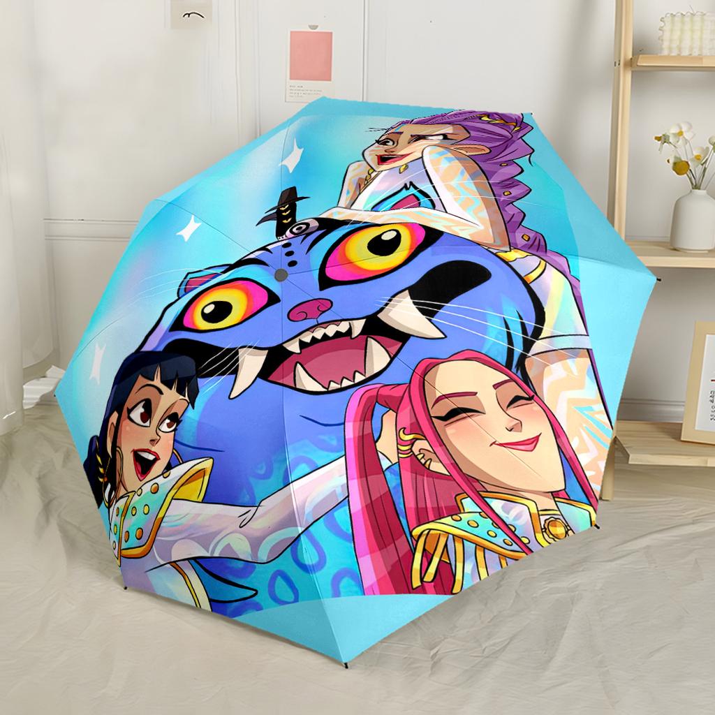 Future Heroes Unite Portable Automatic Umbrella Compact 8-Rib weight Foldable Design for Women/Men Stylish Accessory
