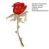 Rose Brooch 3D Design Multi-Functional Lapel Pin Safety Pin for Suits Shirts Bags Scarves Durable Alloy Romantic Red Rose Gift