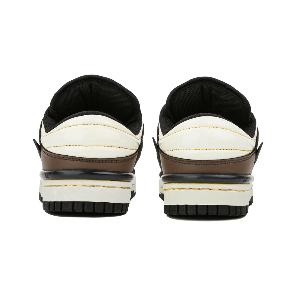Nike Dunk Low Twist 'Panda' Low top Skateboard Shoes Women's Brown White Black DZ2794-001(Team4-)