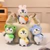 Cute Penguin Plush Keychain Soft Kawaii Cartoon Penguin with Hats Key Chain Bag Ornaments Super Soft Plushie Pendant Couple Gift
