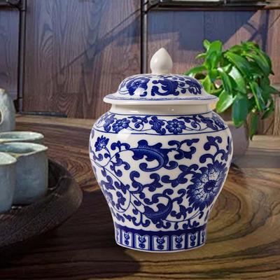 Keramik-Ingwerglas, Asiatische Gefäß-Handarbeiten Mandarin-Geschenk Mehrzweck-Chinoiserie Porzellangefäße