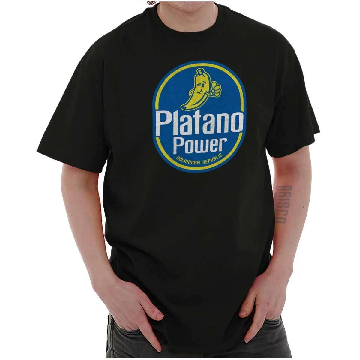 Platano Power Proud Dominican Republic Gift Womens or Mens Crewneck T Shirt Tee XS