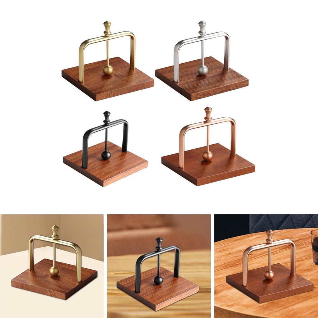 Wooden Table Napkin Organizer Aluminum Paper Towel Dispenser Holder for Banquet Kitchen Dining Table