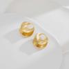 Gold Plated Hoop Earrings for Women Brass Earring Chunky Statement Jewelry