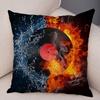 Vintage Music Note Pillowcase Decor Guitar Microphone Violin Printed Pillow Case for Home Sofa Soft Plush Cushion Cover 45x45cm
