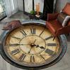 Elegant Vintage Clock Round Area Rug Roman Numeral Gear Print Durable Non-slip Decorative Carpet for Living Room Bedroom
