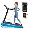 PB602A 3.0 HP Home Folding Electric Treadmill- 600W Brushless Motor,Power Incline,1–12 km/h,Desk/Tablet Holder,Bluetooth Connectivity,Fitshow App.