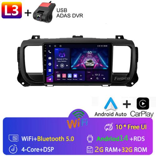 For Citroen Jumpy Peugeot Expert 2016 - 2021 Android Car Radio Multimedia Player Carplay Navigation GPS Touch Screen Auto Stereo