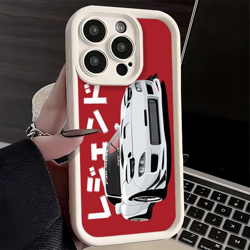 

Phone Case for iPhone 17 Air 16E 15 16 Pro Max JDM Tokyo Drift Sports Car Cover 14 Plus 13 12 Mini Soft Shell Silicone Fundas iPhone 13