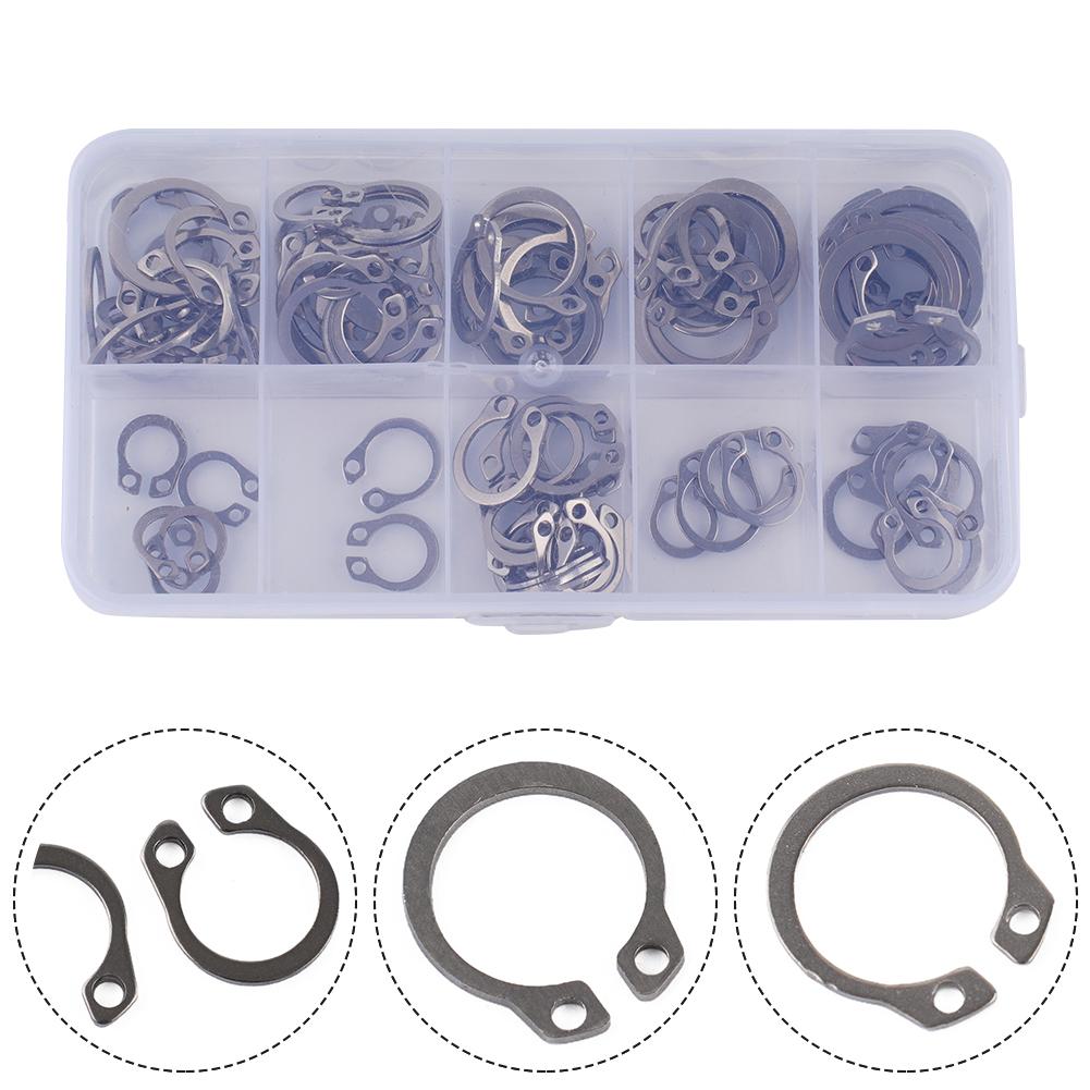 Retaining Ring 100pcs 304 Stainless Steel 8-18mm Assortment