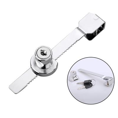 Sliding Glass Door Lock With Key Showcase Security Slide Lock Safety Furniture Hardware Sliding Window Cabinet Glass Doors Lock
