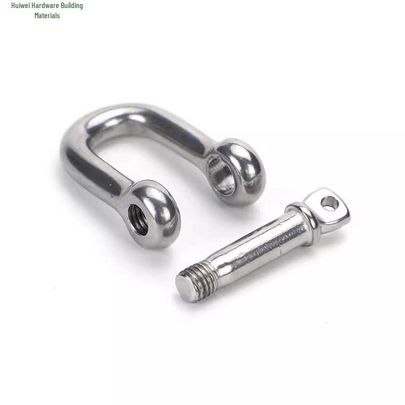 316 Stainless Steel Marine Shackles - Japanese D, U, Bow, Arched Types - Sizes M4, M5, M6, M8, M10, M12